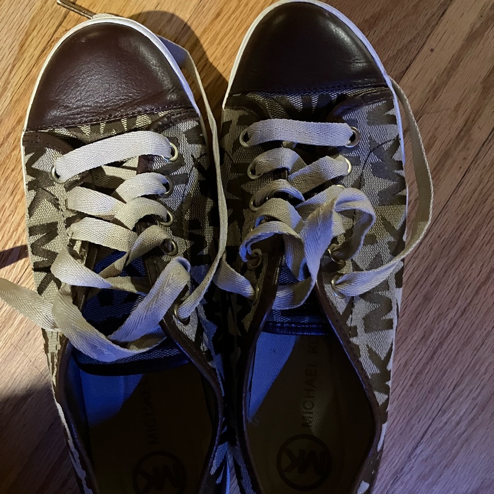 Michael Kors Brown and Cream Casual Sneakers